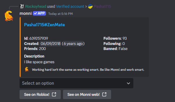 Monni's Discord-Roblox Verification